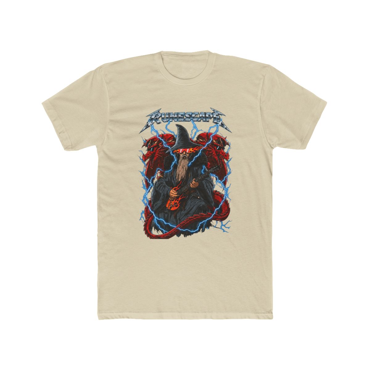 Old School RuneScape Wizard T Shirt | Grunge Y2K Magical OSRS, medieval fantasy shirt, dark fantasy, wizardcore - alternate angle 4, merchandise