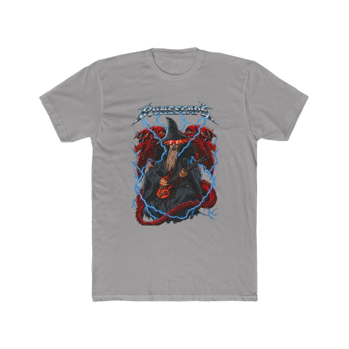 Old School RuneScape Wizard T Shirt | Grunge Y2K Magical OSRS, medieval fantasy shirt, dark fantasy, wizardcore - alternate angle 2, merchandise